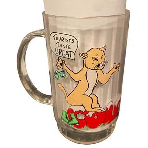 Vintage Colorado Animal TOURISTS TASTE GREAT THEY'RE LESS FILLING plastic mug
